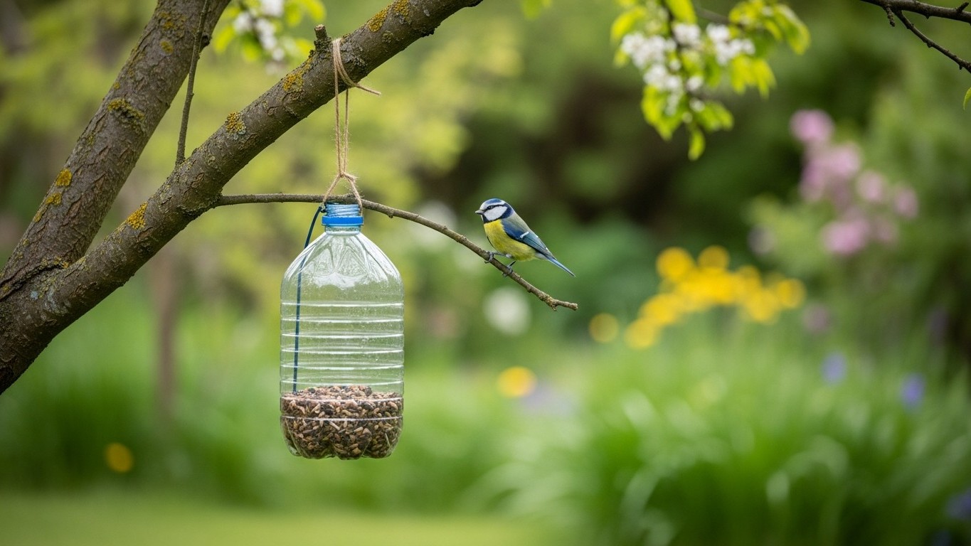 « Je ne pensais pas que ça marcherait aussi bien » : son nichoir fabriqué avec ce déchet du quotidien attire déjà des mésa...