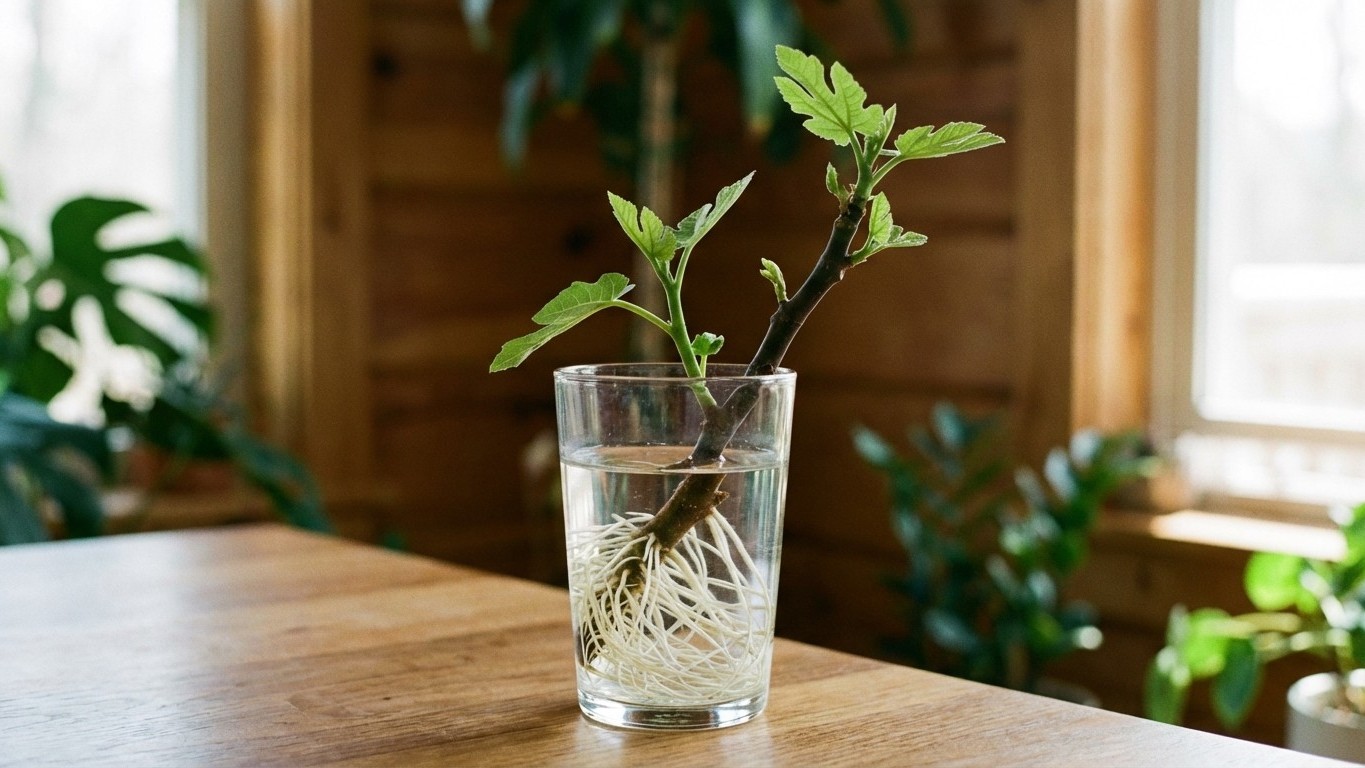 Une branche de figuier dans un simple verre d'eau : ce qu'il a observé après 3 semaines laisse sans voix !
