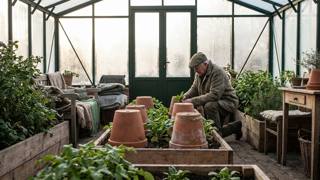 Pourquoi de plus en plus de seniors laissent un simple pot en terre cuite retourné dans leur jardin quand il gèle