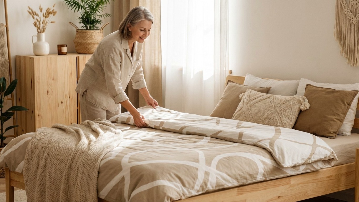 Je ne dors plus jamais avec ma vieille couette : voici ce que je vérifie à la place (et mes nuits ont complètement changé)