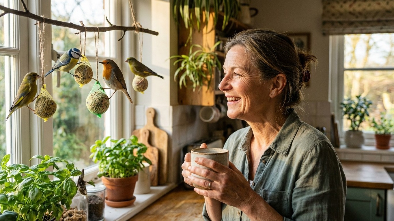Un reste de cuisine dans ses boules de graisse maison : ce qu'elle a observé à sa fenêtre après 24 heures dépasse l'entend...