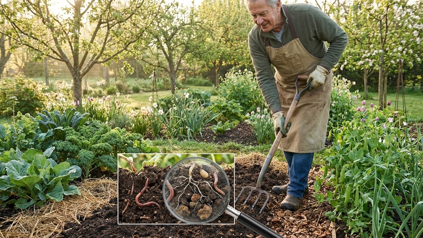 Faut-il encore retourner la terre du jardin au printemps ? L’astuce pour booster la récolte sans effort