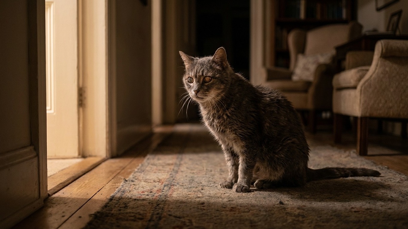 Chat senior désorienté la nuit : causes possibles et solutions concrètes