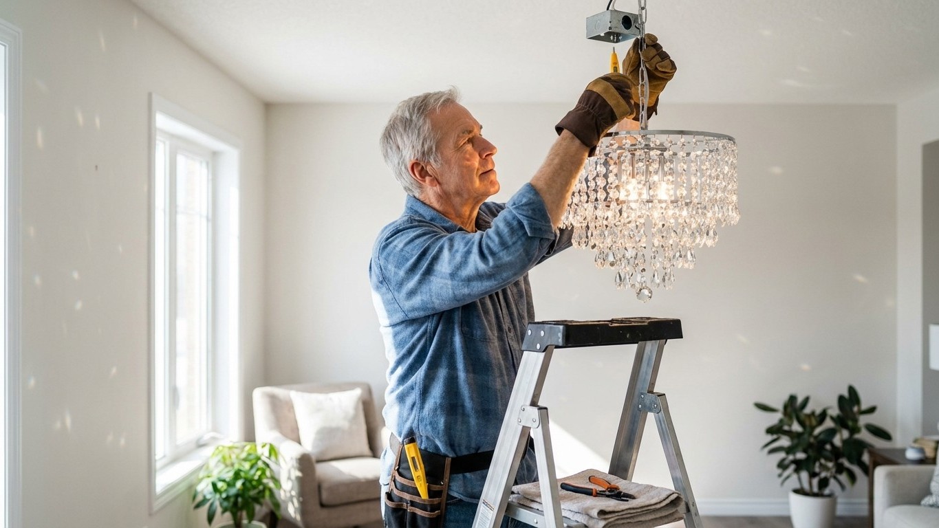 Installer un lustre cristal : étapes, outils et précautions