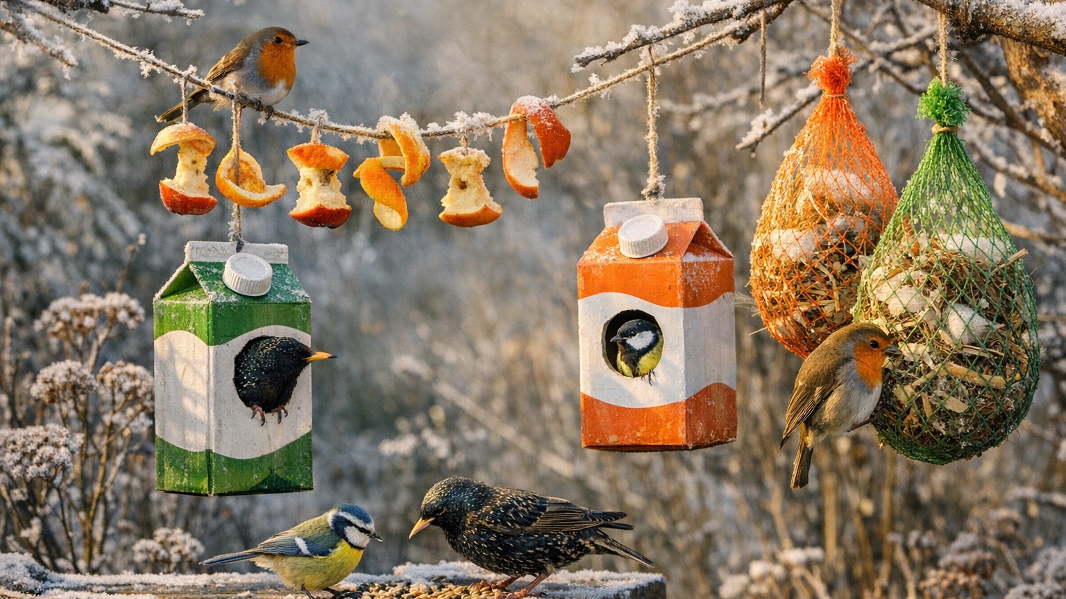 Ces 3 objets de votre poubelle valent de l'or pour les oiseaux en février