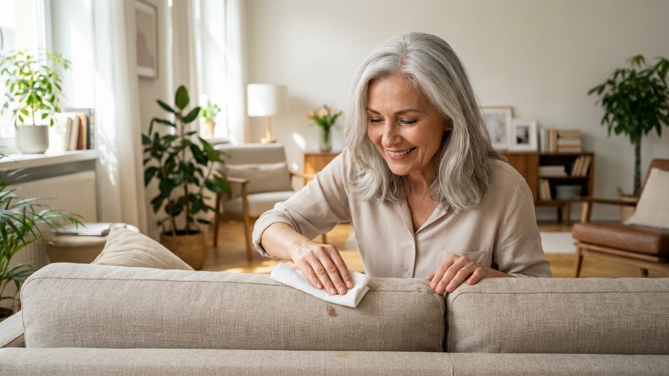 « Je frottais comme une folle » : l'erreur que je faisais sur mon canapé en tissu depuis des années