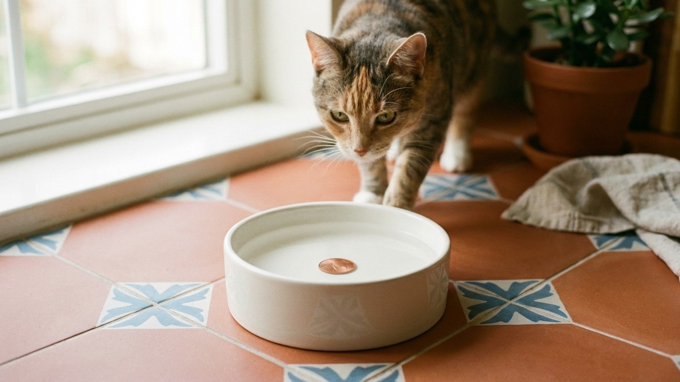 Gardez ce petit objet du quotidien : placé près de sa gamelle, il pousse même le chat le plus têtu à boire en quelques jours