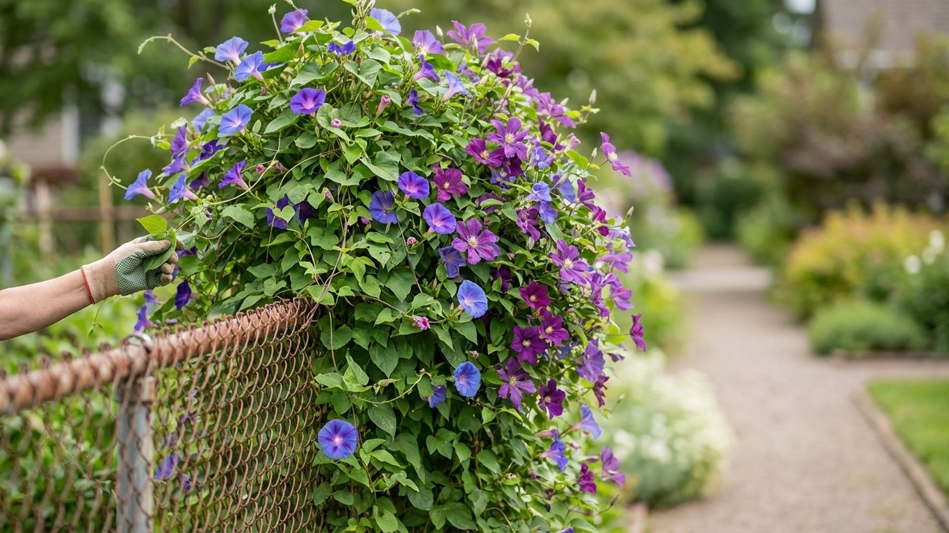 Cette grimpante couvre un grillage disgracieux en une saison (et demande zéro entretien)