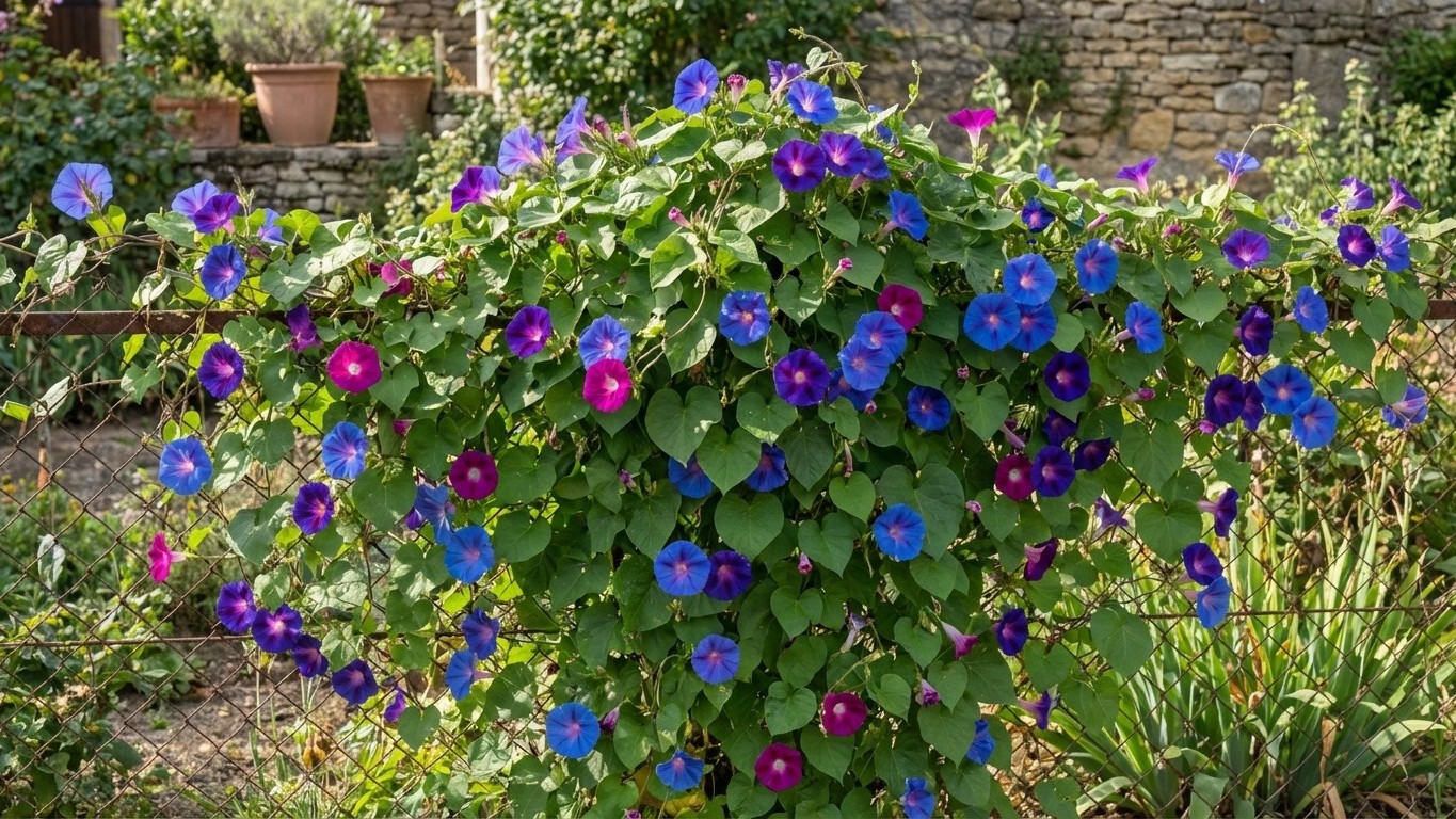 Cette plante grimpante pousse si vite qu'elle cache un grillage entier en quelques semaines