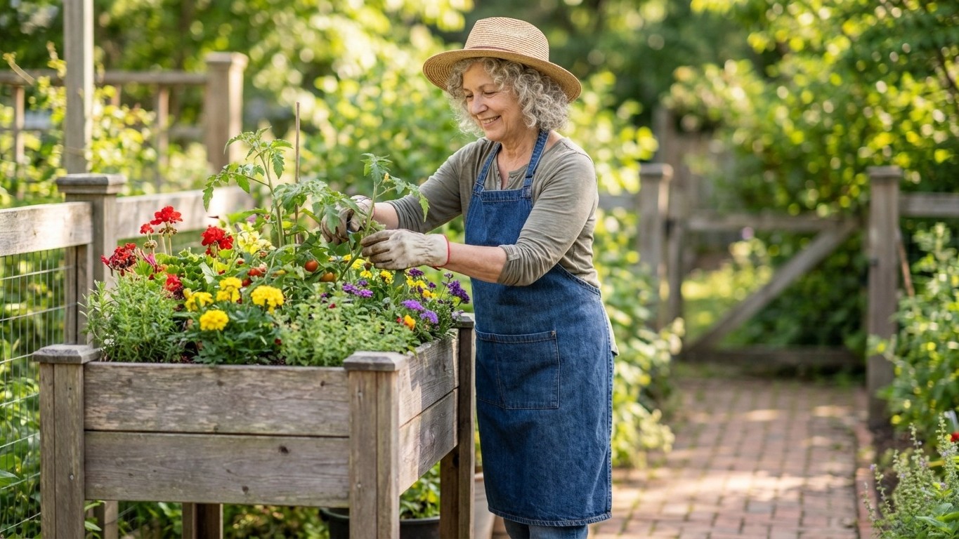 Hauteur idéale de jardinière pour senior : mesures, postures et exemples