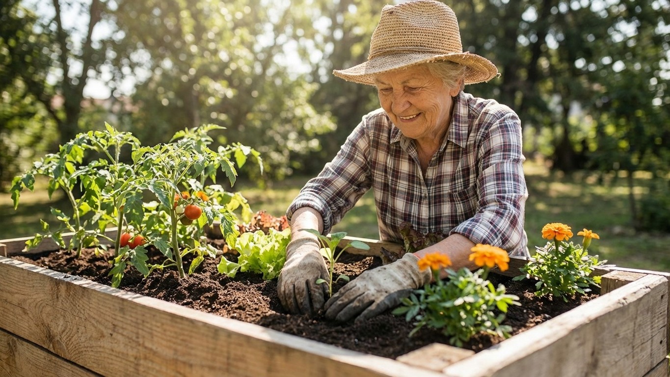 Bac potager : hauteur idéale pour personne âgée et dimensions confortables