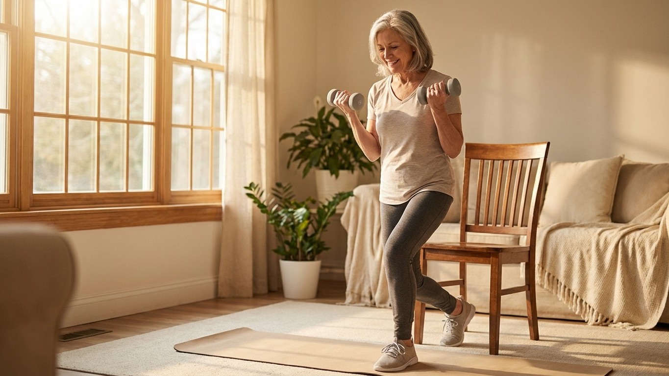 Renforcement musculaire après 60 ans : exercices sûrs et progression semaine après semaine