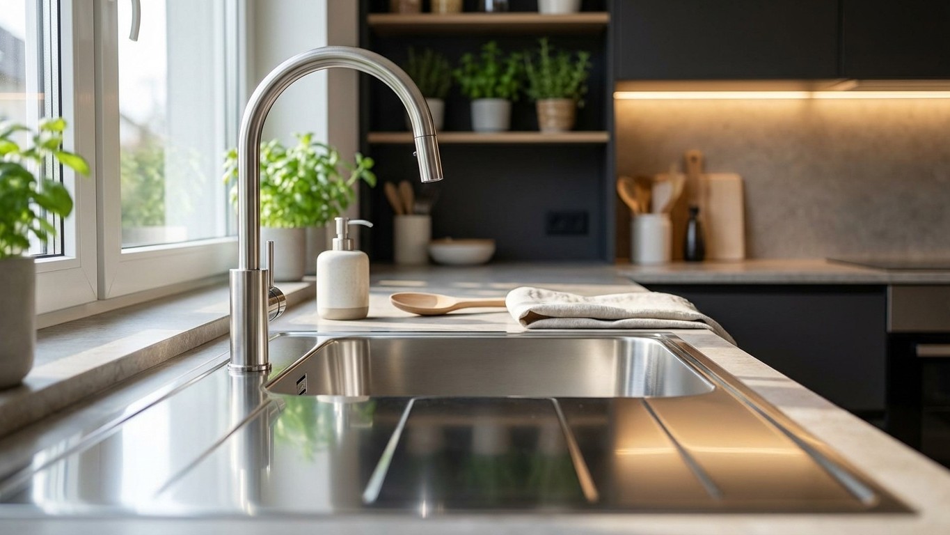 Mon évier en inox était terne depuis des années : ce geste simple lui a rendu son éclat d'origine