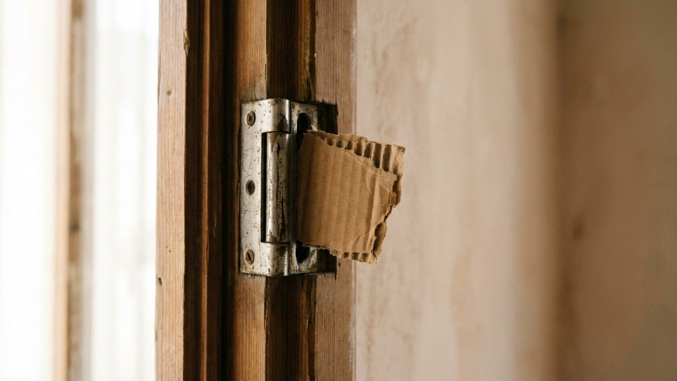 L'astuce du carton dans les charnières : la solution gratuite qui empêche les portes de claquer définitivement