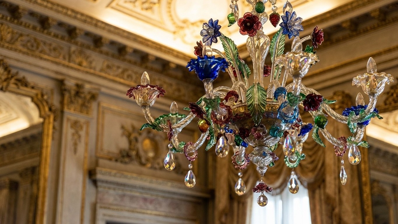 Lustre Murano en cristal : couleurs, artisanat et points de vigilance
