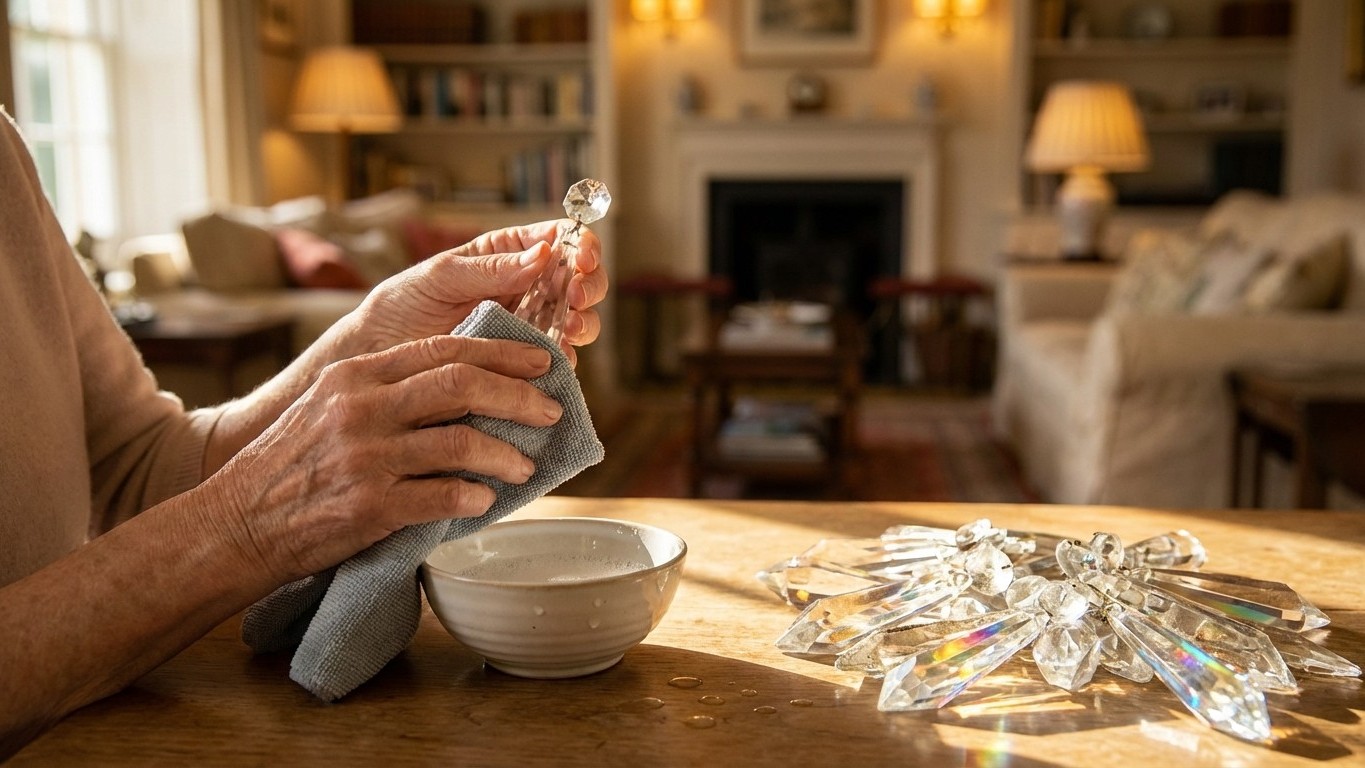 Nettoyage des pampilles en cristal : méthode douce et séchage sans traces