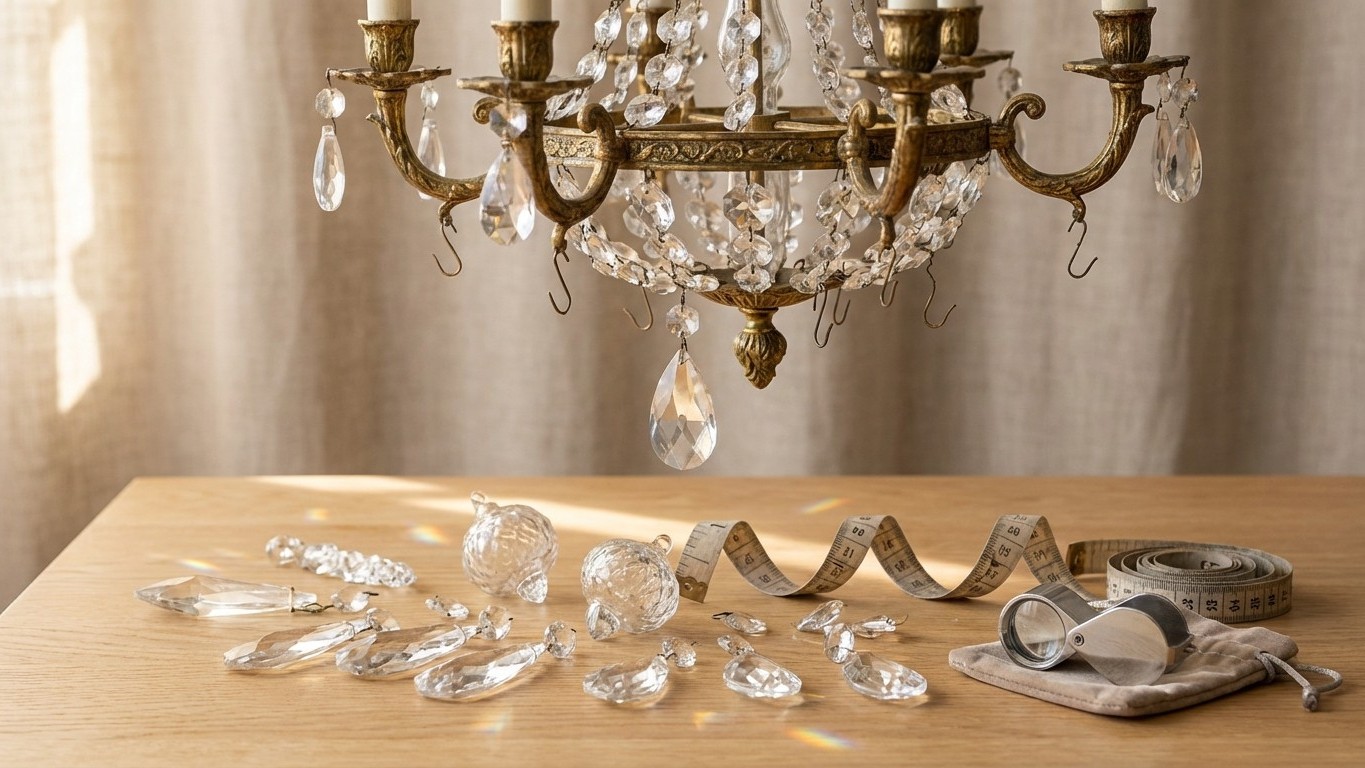 Pièces détachées de lustre cristal : où trouver et comment mesurer
