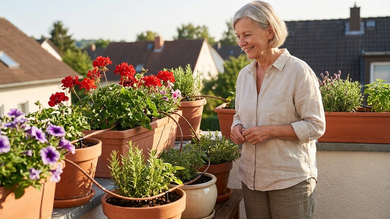 Système d’arrosage balcon et terrasse : garder des pots sans corvée d’arrosoir