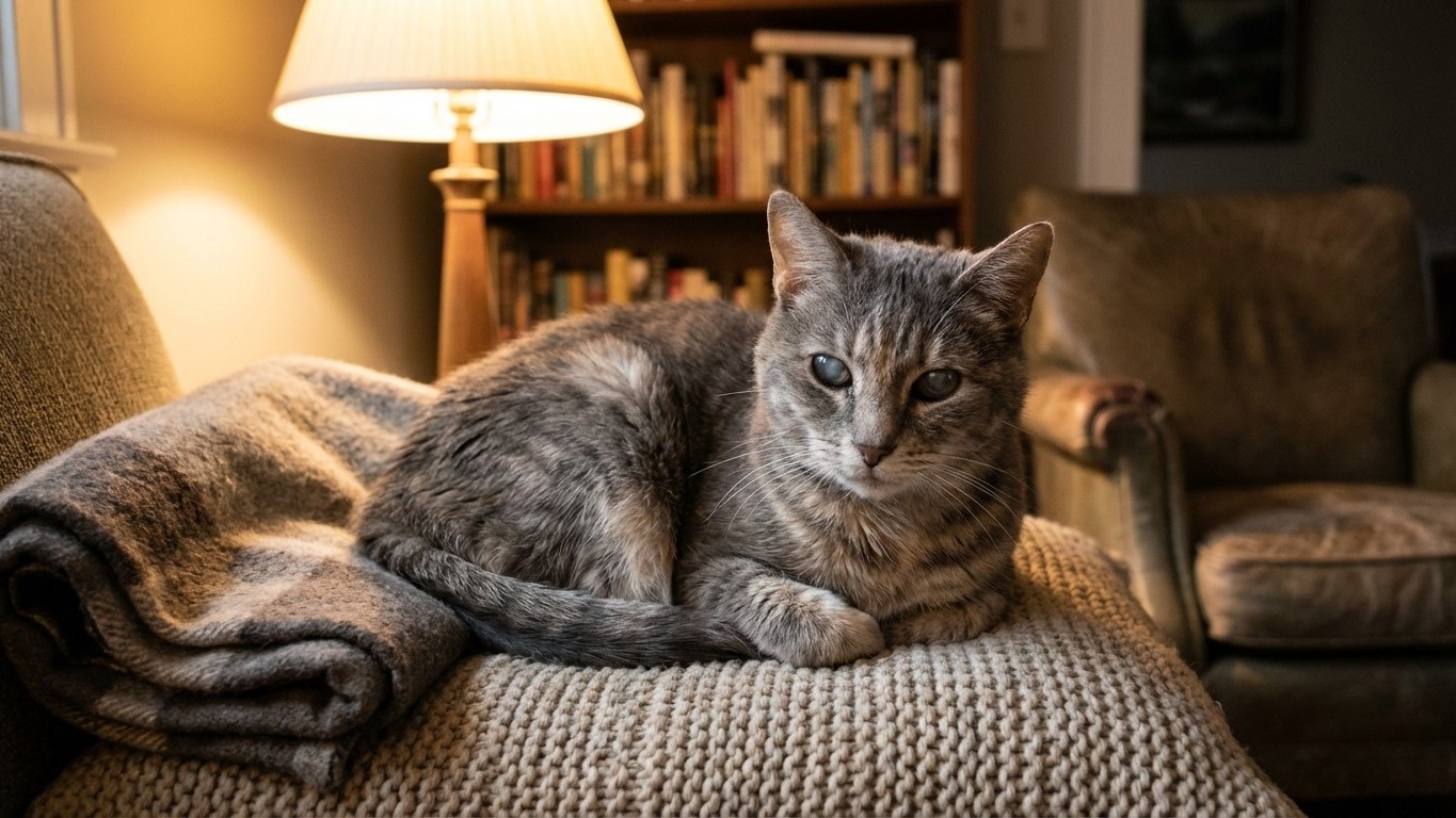Apaiser un chat senior stressé : signaux, environnement et routines rassurantes