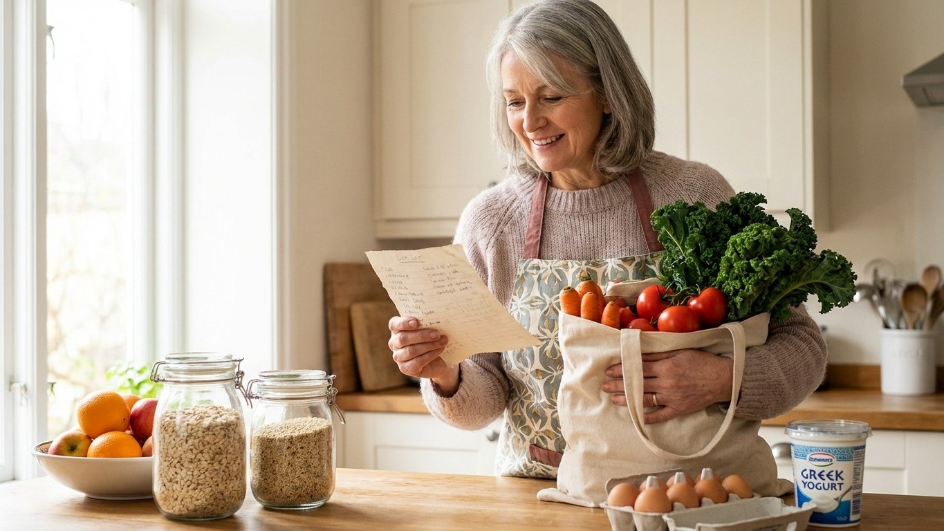 Liste de courses pour menu sain : modèle à imprimer + astuces anti-gaspi