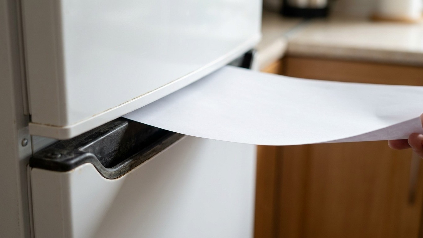 J'ai coincé une simple feuille de papier dans la porte de mon frigo juste pour tester : quand elle a glissé sans résistanc...