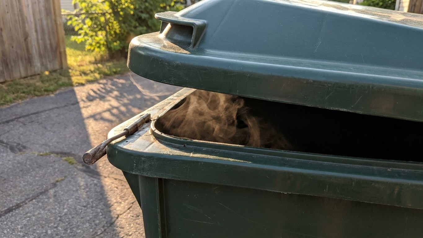 Je laissais le couvercle de ma poubelle entrouvert par forte chaleur : en soulevant le sac au bout de 24 heures, j'ai comp...