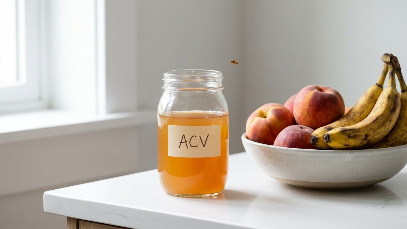 On s'obstine tous à chasser les moucherons de la corbeille de fruits, alors que ce piège avec deux ingrédients de cuisine ...