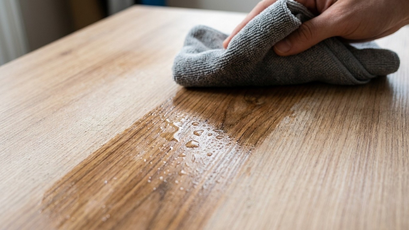 Passez un chiffon humide sur la zone poncée de votre meuble stratifié et regardez : c'est le test qui révèle si la couche ...