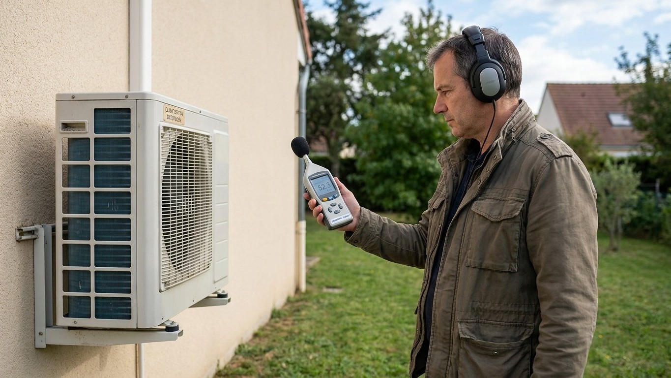 Demandez à votre voisin d'arrêter sa clim deux minutes et écoutez : c'est le test que les acousticiens font en premier
