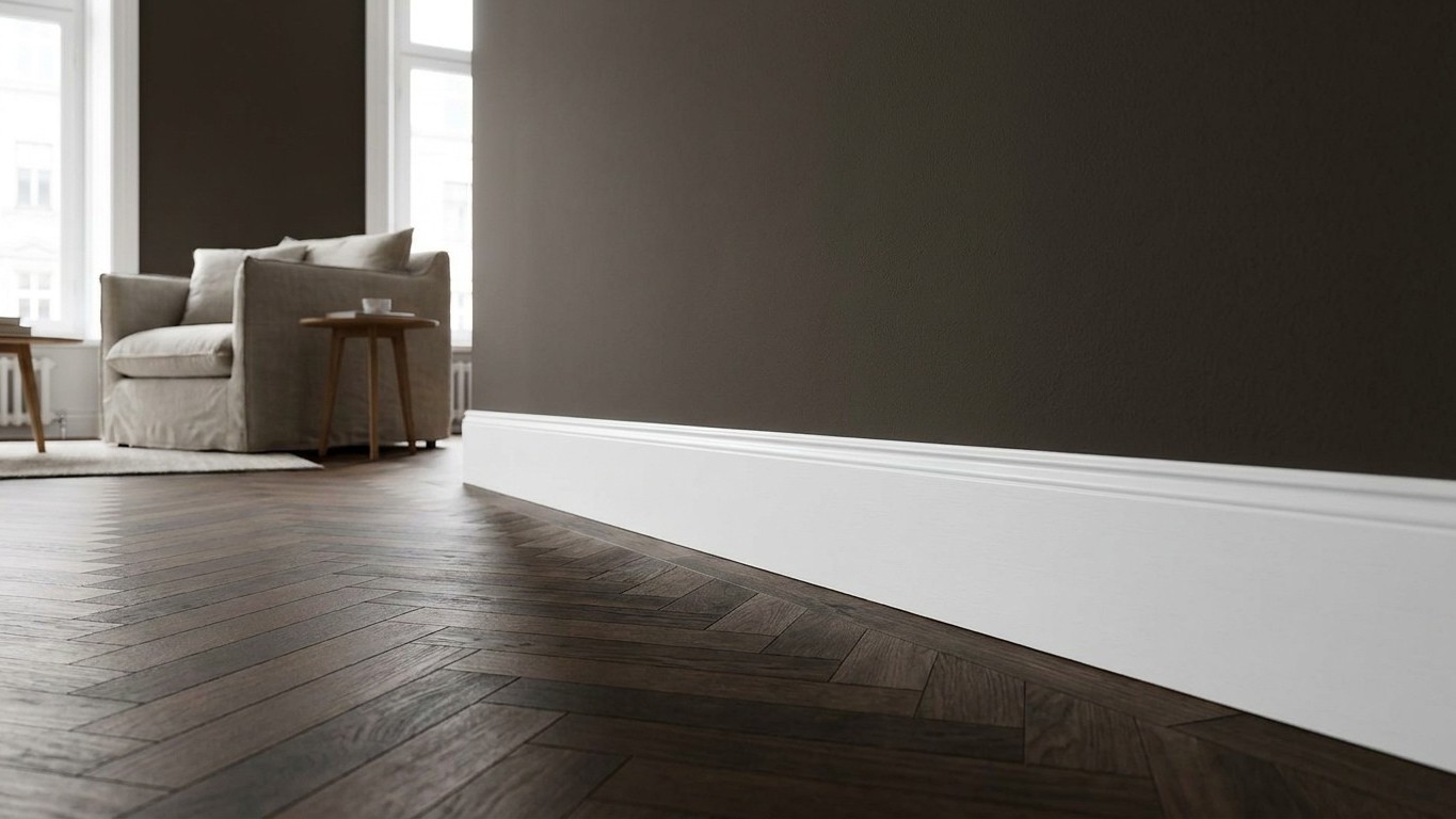 J'ai peint mes plinthes en blanc éclatant dans mon salon foncé juste pour trancher avec les murs : au bout d'un mois, j'ai...