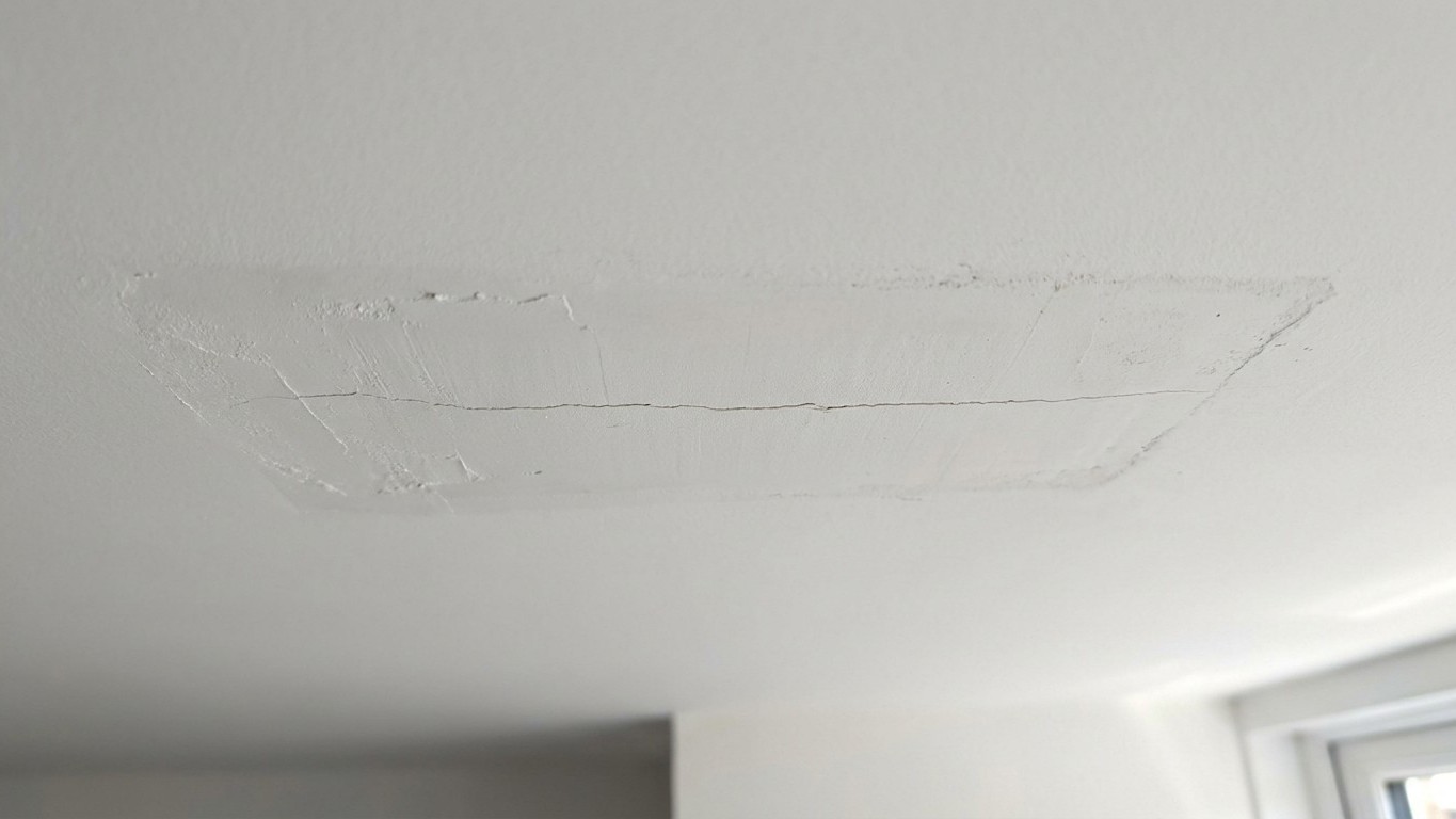J'ai rebouché la fissure de mon plafond en une seule passe bien épaisse juste pour en finir le jour même : trois jours plu...
