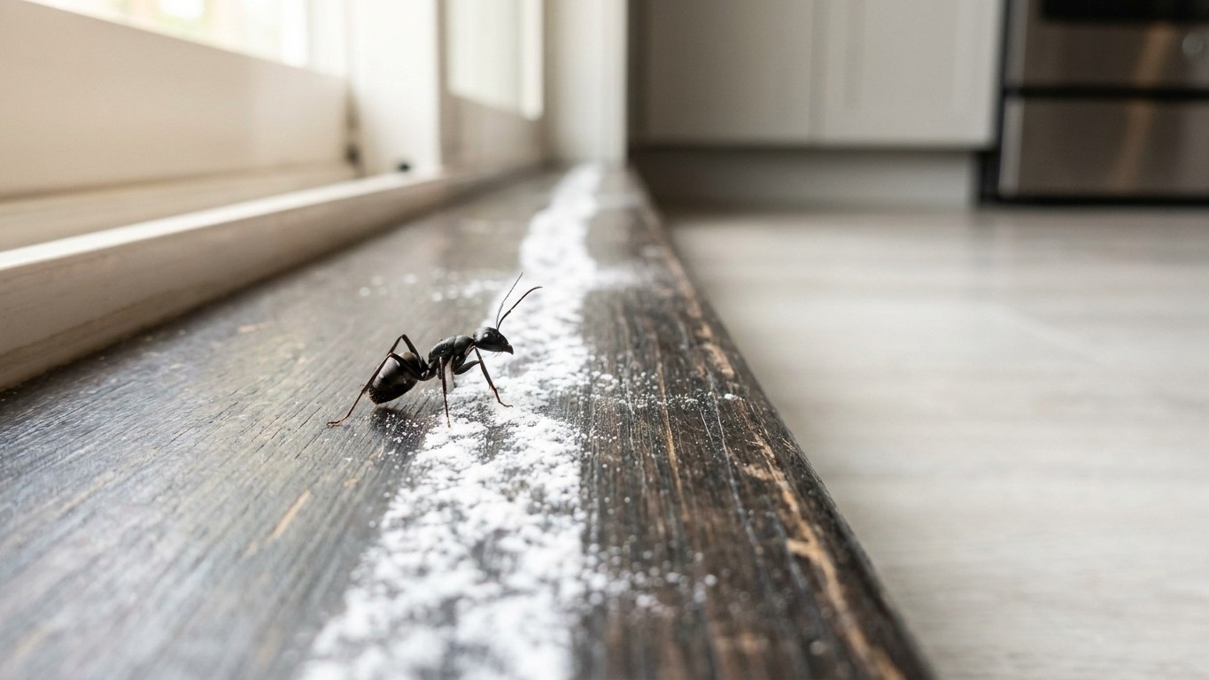 J'ai tracé un trait de craie le long de ma plinthe juste pour marquer leur passage : le lendemain, la file de fourmis s'ar...