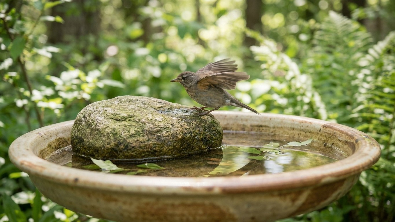 On s'obstine tous à remplir la coupelle des oiseaux à ras bord, alors que c'est ce qu'on pose au milieu qui décide s'ils r...